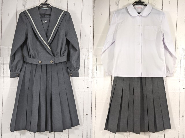 d89 兵庫県 三木東中学校 冬服セーラー服+長袖シャツ+夏服・冬服