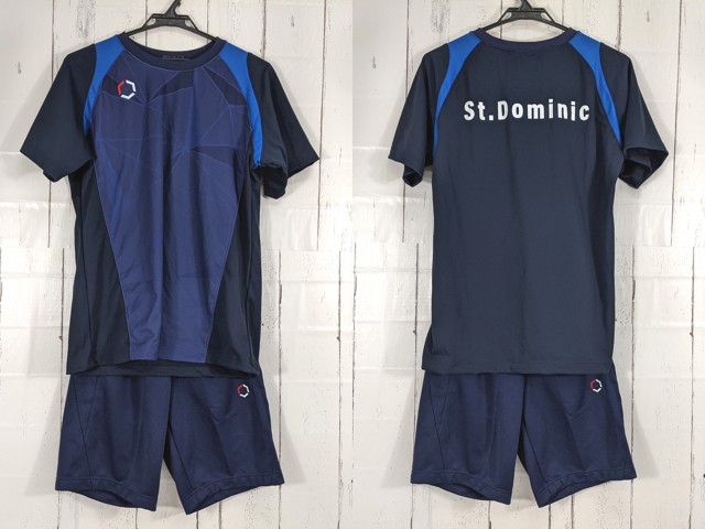 b80 宮城県 聖ドミニコ高校 体操服 体操着 半袖シャツ+ハーフパンツ
