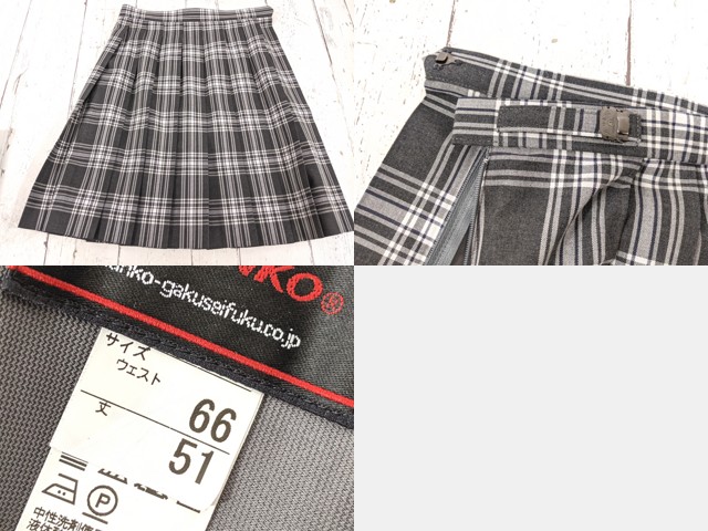 d69 東京都立農芸高等学校 ブレザー+夏服・冬服スカート+リボン/yt4972【25XLD】