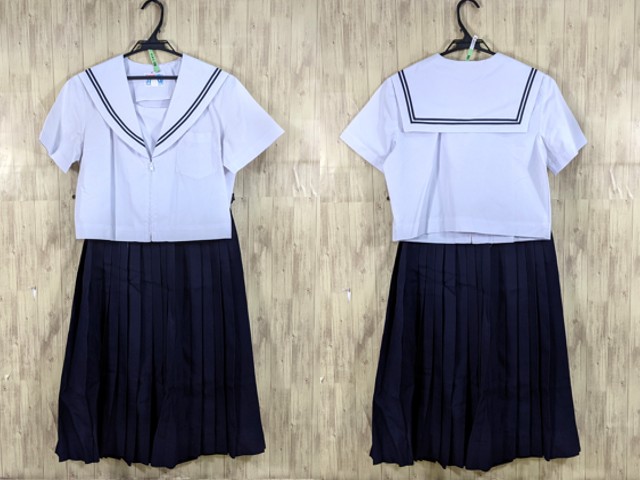 K07 愛知県 北陵中学校 夏服セーラー服+冬服スカート/yt3702【5XKF K07 愛知県 北陵中学校 夏服セーラー服+冬服スカート/yt3702【5XKF