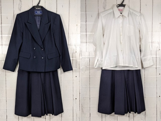 x59 茨城県立竹園高校 ブレザー+長袖シャツ+冬服・夏服スカート/yt4109【8JHE】