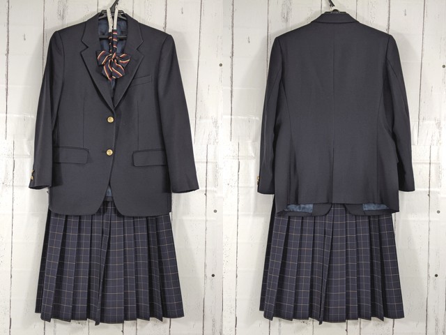 d69 東京都 東村山第三中学校 ブレザー+夏服・冬服スカート+リボン/yt4973【18CJE】