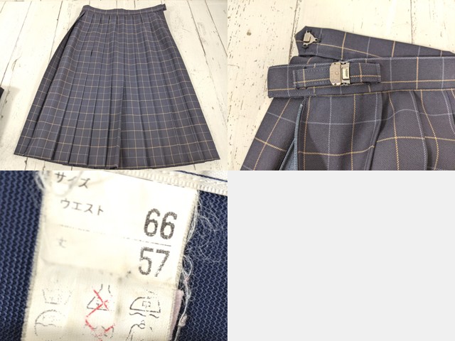 d69 東京都 東村山第三中学校 ブレザー+夏服・冬服スカート+リボン/yt4973【18CJE】
