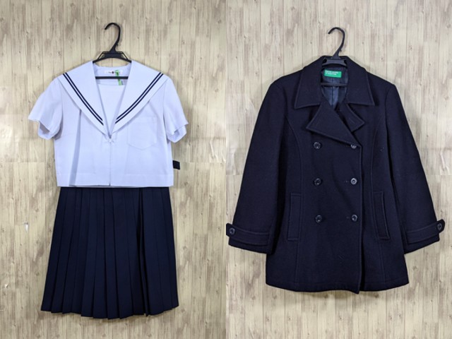 YZ  セーラー服 冬服 夏服セット P12 愛知県 志段味中学校 冬服・夏服セーラー服+夏服スカート