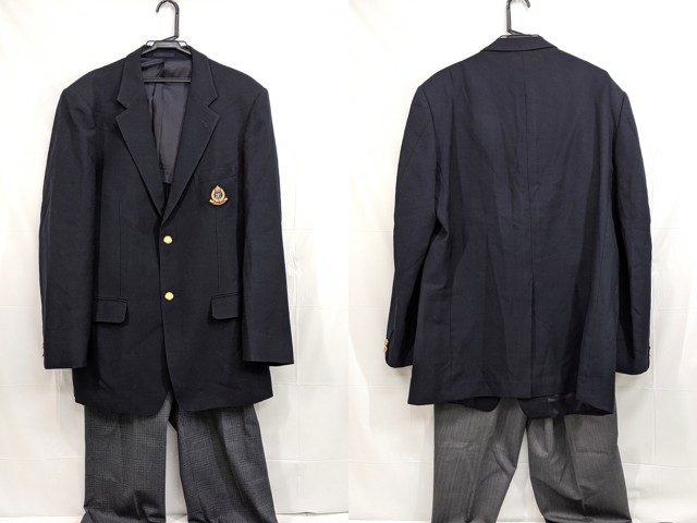 h64 東海大学付属高輪台高校 男子用学生服+夏服ズボン/yt2489【9XLV 
