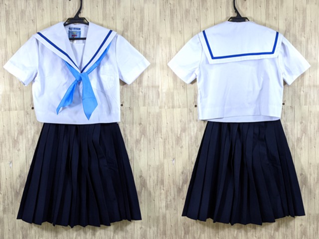 セーラー服　夏冬服セット U38 愛知県 桜田中学校 冬服・夏服セーラー服+冬服スカート