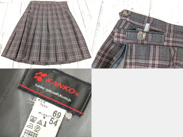 d12 東京都 三鷹市立第三中学校 ブレザー+長袖シャツ+セーター+夏服スカート+リボン/yt4888【16EKC】