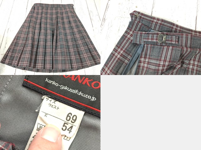 d12 東京都 三鷹市立第三中学校 ブレザー+長袖シャツ+セーター+夏服スカート+リボン/yt4888【16EKC】