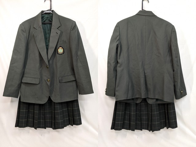 m48 京都府 培良中学校 ブレザー+冬服・夏服スカート/yt3023【2SOEG】