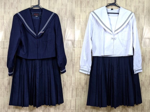 L99 和歌山県 橋本高校 冬服/中間服セーラー服+冬服スカート/yt3288【2DJCV】