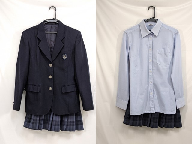 j36 大阪府立福井高校 ブレザー+長袖シャツ+冬服スカート/yt2594【35KB
