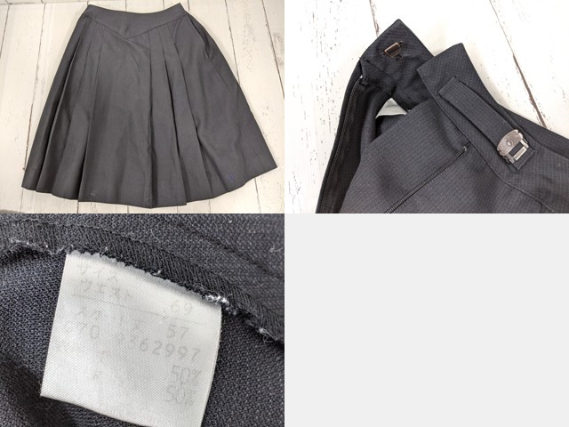 T2106 広島県立安西高校 校章付きブレザー+冬服スカート/yt4015【2XKEF】