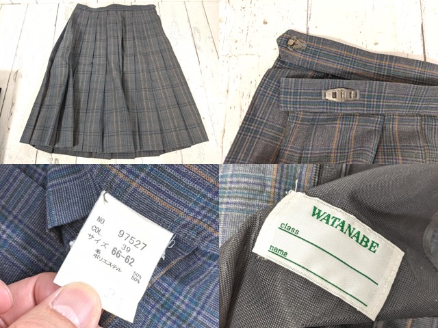 d92 静岡県立袋井商業高校 ブレザー+ニットベスト+夏服・冬服スカート+リボン/yt5043【25CKE】