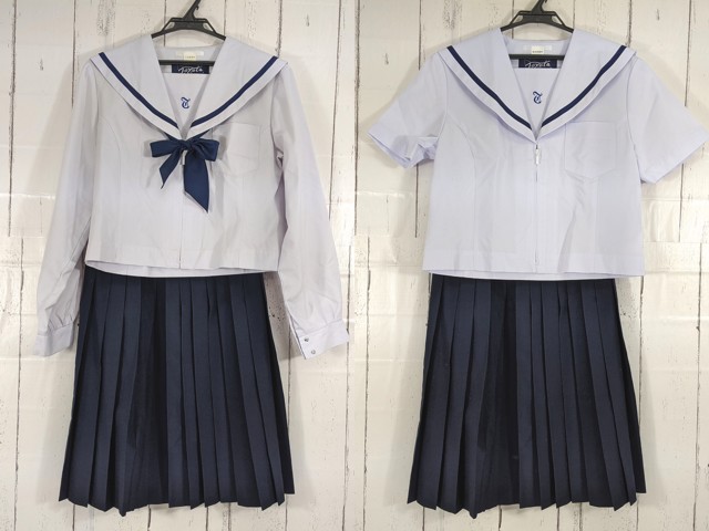 c69 愛知県 豊田南高校 夏服・中間服セーラー服+夏服スカート+スカーフ
