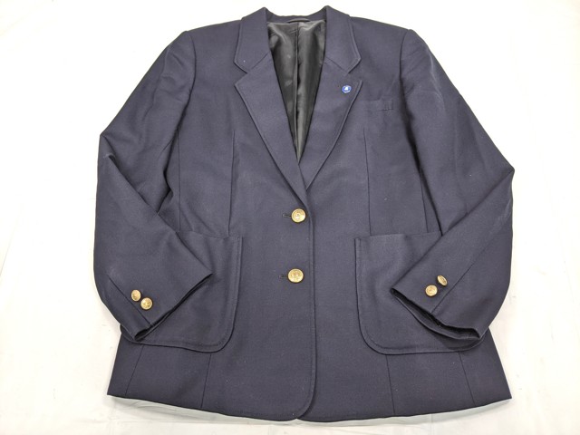 W55 愛知県松平高校 校章付きブレザー+長袖シャツ+半袖ポロシャツ+夏服 
