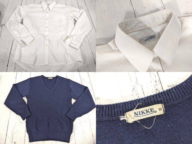 c01 大阪府立住吉高校 校章+ブレザー+長袖シャツ+セーター+夏服・冬服スカート+リボン/yt4695【17WOC】