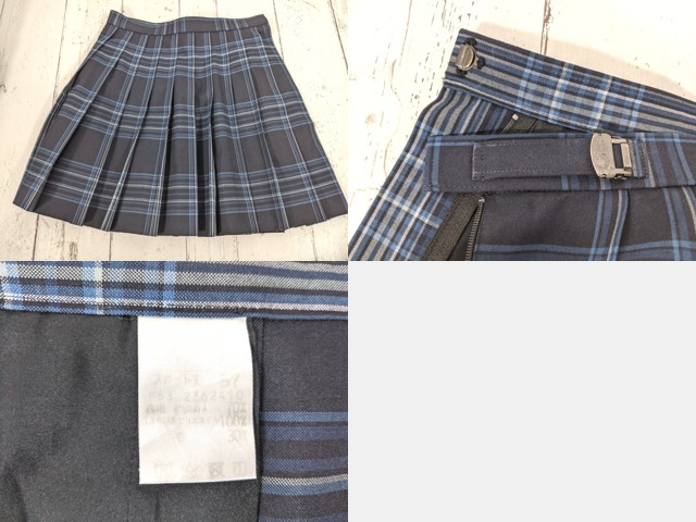 c01 大阪府立住吉高校 校章+ブレザー+長袖シャツ+セーター+夏服・冬服スカート+リボン/yt4695【17WOC】