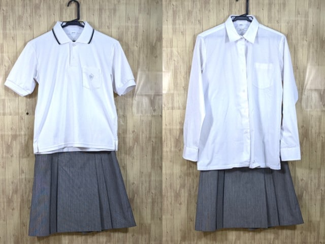 E86 愛知県 中京大学附属中京高校 半袖ポロシャツ+長袖シャツ+夏服