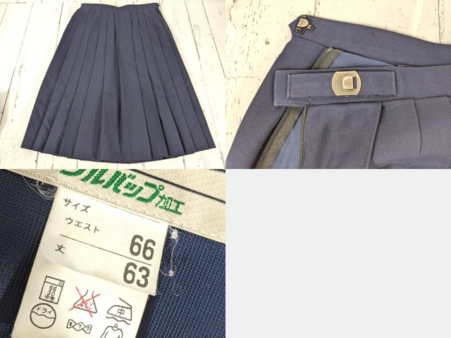 d96 千葉県 常盤平中学校 夏服・冬服セーラー服+冬服スカート/yt5048【25EKC】