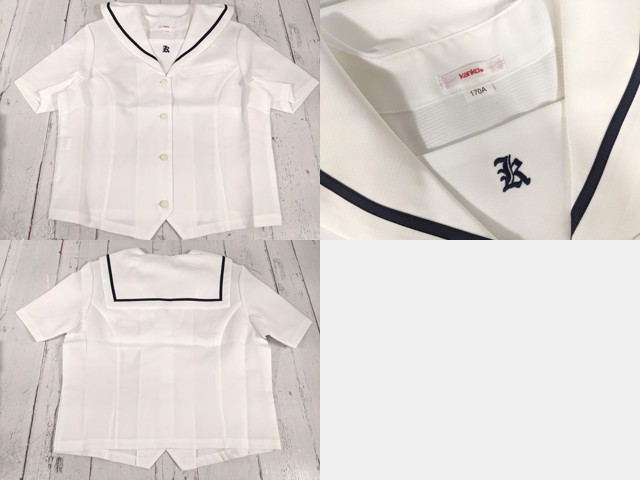 d83 愛媛県 新居浜市立北中学校 冬服・夏服セーラー服+夏服スカート+ジャンパースカート/yt4985【22XCL】