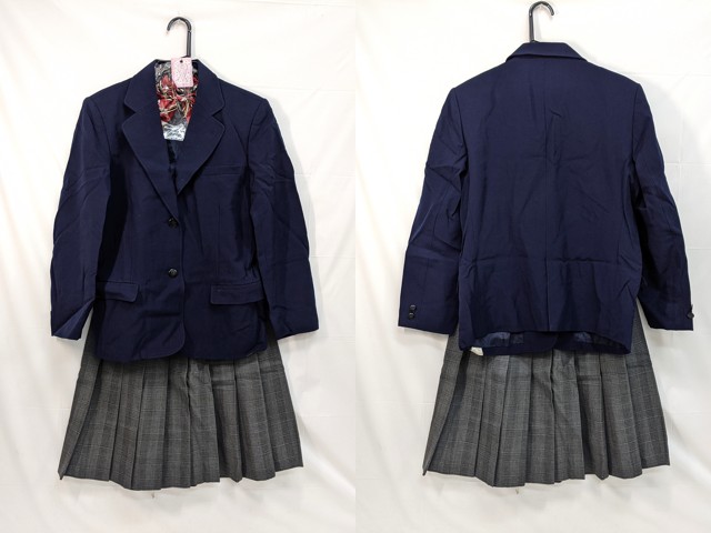 m44 中学校?? 高校?? ブレザー+冬服スカート+リボン/yt3031【4XLK】