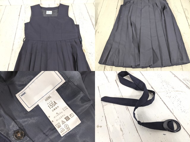 c79 鹿児島県 鹿児島大学教育学部附属中学校 冬服・夏服セーラー服+ジャンパースカート+スカーフ/yt4797【4XKEC】