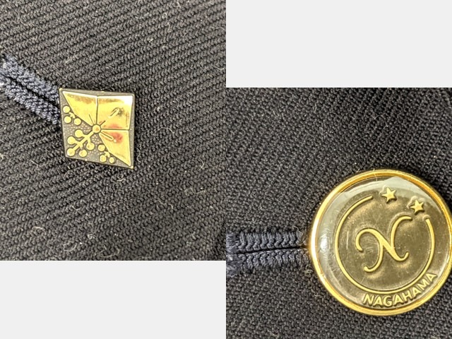 j27 滋賀県立長浜高校 校章付きブレザー+冬服スカート+ネクタイ/yt2601【4ETG】