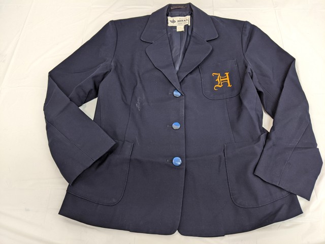 m44 中学校?? 高校?? ブレザー Mサイズ+冬服スカート+リボン/yt3033【4DKF】