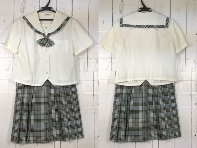 Z44 熊本県 有明高校 看護専攻科 リボン付き夏服セーラー服+夏服 