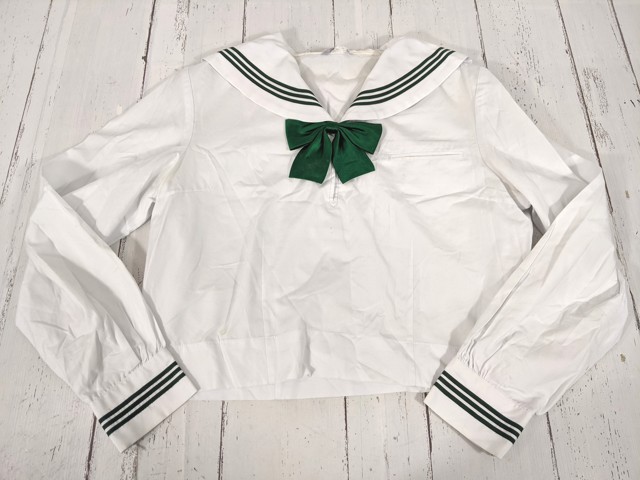 中学校?? 高校?? 中間服セーラー服+夏服スカート+リボン/yt4489【5XJW】