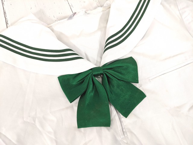 中学校?? 高校?? 中間服セーラー服+夏服スカート+リボン/yt4489【5XJW】