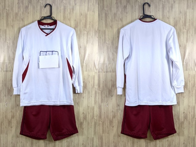 p03 静岡県 浜松北高校 体操服 体操着 半袖シャツ+ハーフパンツ/yt3421【5DHJ】