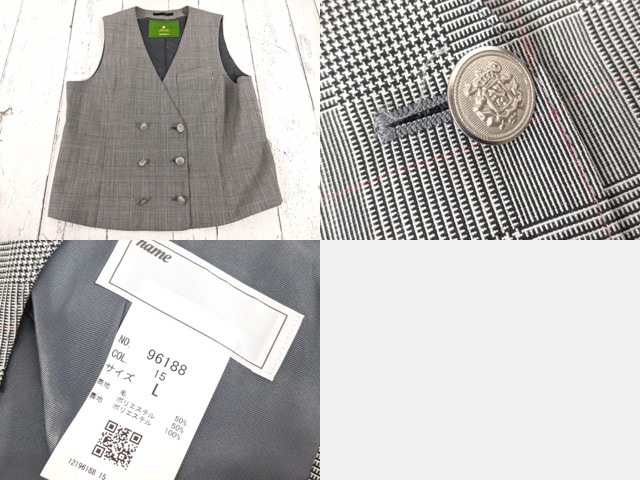 c18 岩手県 盛岡大附属学校 半袖・長袖シャツ+ベスト+夏服スカート(/yt4700【15EOC】