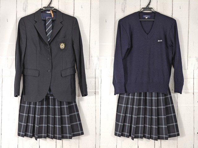 d94 熊本県 文徳学園高校 ブレザー+夏服・冬服スカート+セーター+