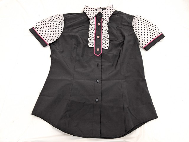 h022 笑笑 居酒屋 シャツ+スカート+帽子+リボン+ソムリエ/yt2404【5GYH  