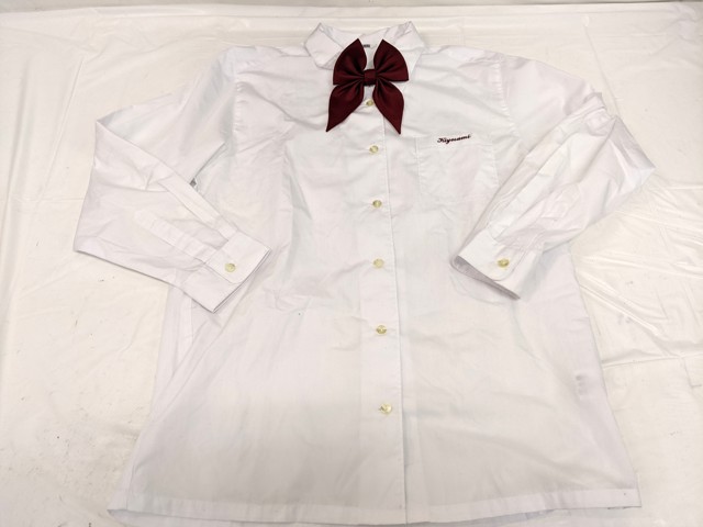 L03 栃木県 佐野清澄高校 モリハナエ ブレザー+夏袖・長袖シャツ+ニットベスト+冬服スカート+リボン/yt2804【1JET】