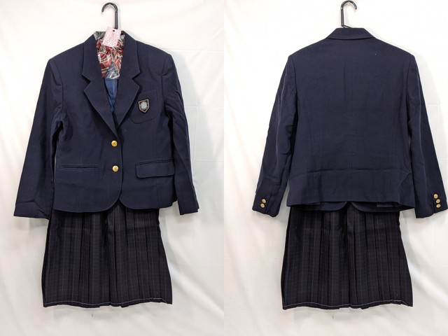 m44 栃木県宇都宮短期大学附属高等学校?? ブレザー+冬服スカート+リボン/yt3035【35LF】