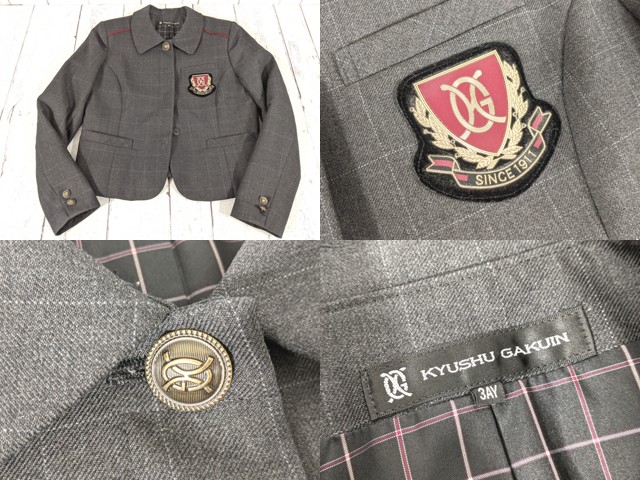 九州学院 のユニフォーム 熊本 中古制服】熊本県 九州学院高等学校 女子制服 7点（ブレザー