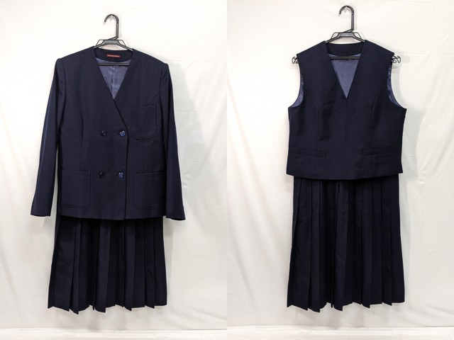 L03 栃木県 田沼東中学校 ブレザー+ベスト+冬服スカート/yt2805【8LSE】