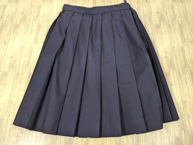 n42 京都 文京高校 校章付きブレザー+半袖シャツ+セーター+冬服スカート+ネクタイ/yt3199【8DJVG】