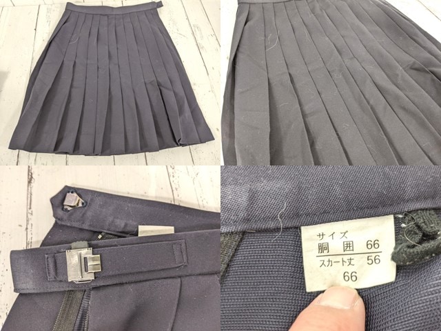 c17 滋賀県立石山高校 冬服セーラー服+冬服スカート+スカーフ/yt4702【6XJF】