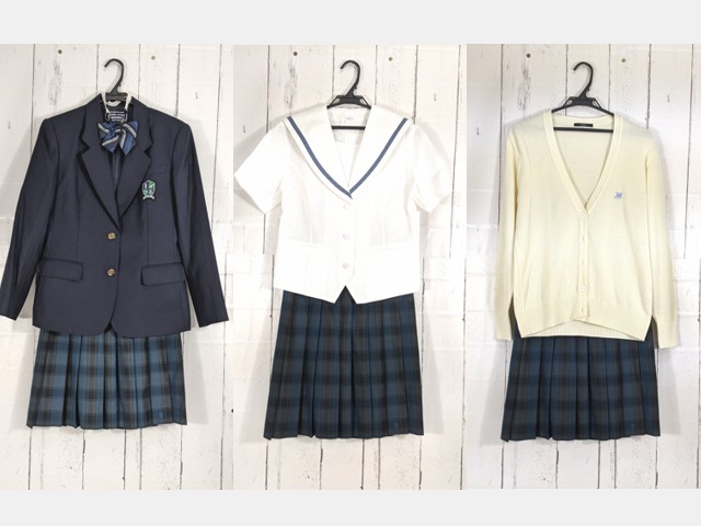 c76 埼玉県 入間向陽高校 ブレザー+夏服セーラー服+カーデガン+冬服