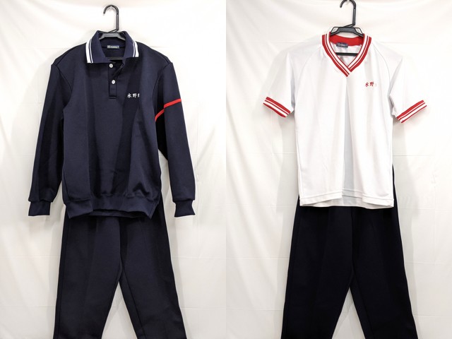 j45 桜花学園高校 体操服 体操着 半袖シャツ+長袖ジャージ上下/yt2606
