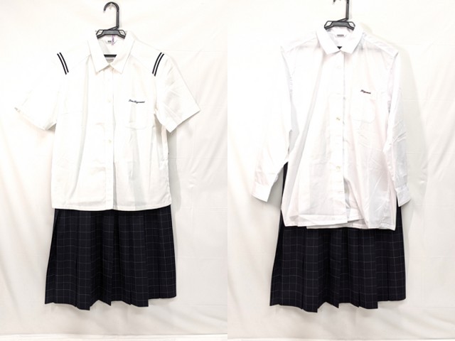 L03 栃木県 佐野清澄高校 夏袖・長袖シャツ+夏服スカート/yt2806【12DE】