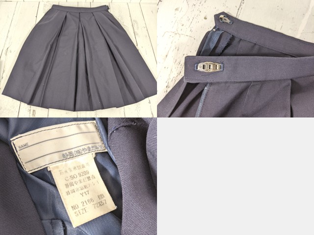 T2435 静岡県 高松中学校 ブレザー+ベスト+冬服・夏服スカート+ループタイ/yt4903【15CKE】
