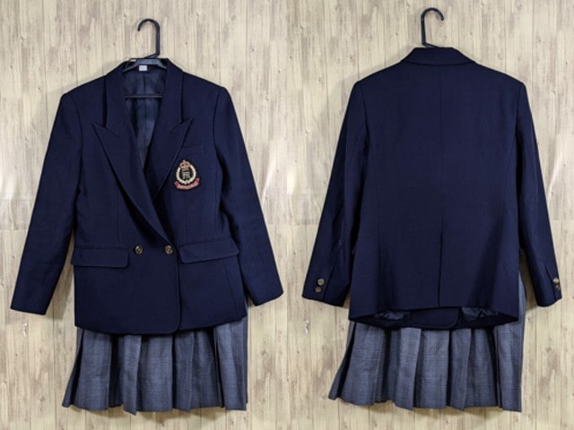 n75 兵庫県 川西明峰高校 ブレザー+冬服スカート/yt3425【6DHE