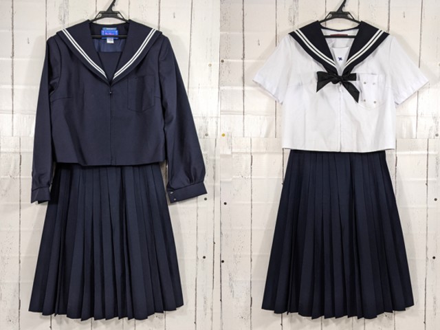 N97 愛知県 御田中学校 冬服・夏服セーラー服+冬服・夏服スカート+