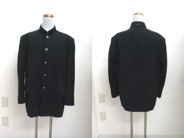 X93/浜松市立湖東中学校□男子学生服 学ラン上着のみ 175A 黒/og0001