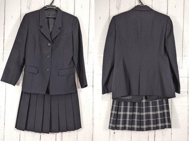 T2457 東京都 東大和南高校 ブレザー+夏服・冬服スカート/yt4994【15XJW】