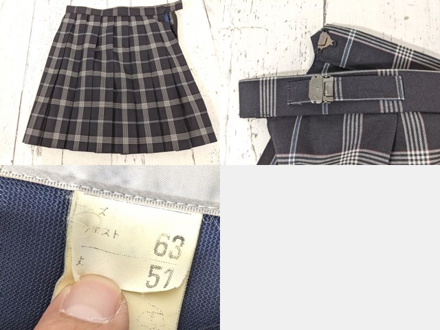 T2457 東京都 東大和南高校 ブレザー+夏服・冬服スカート/yt4994【15XJW】